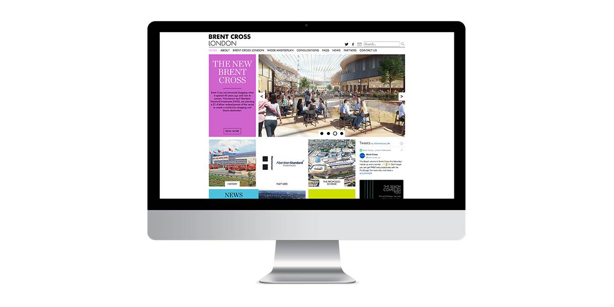 Brent Cross London Case Study - Website Landing Page Image Showing Third Slider