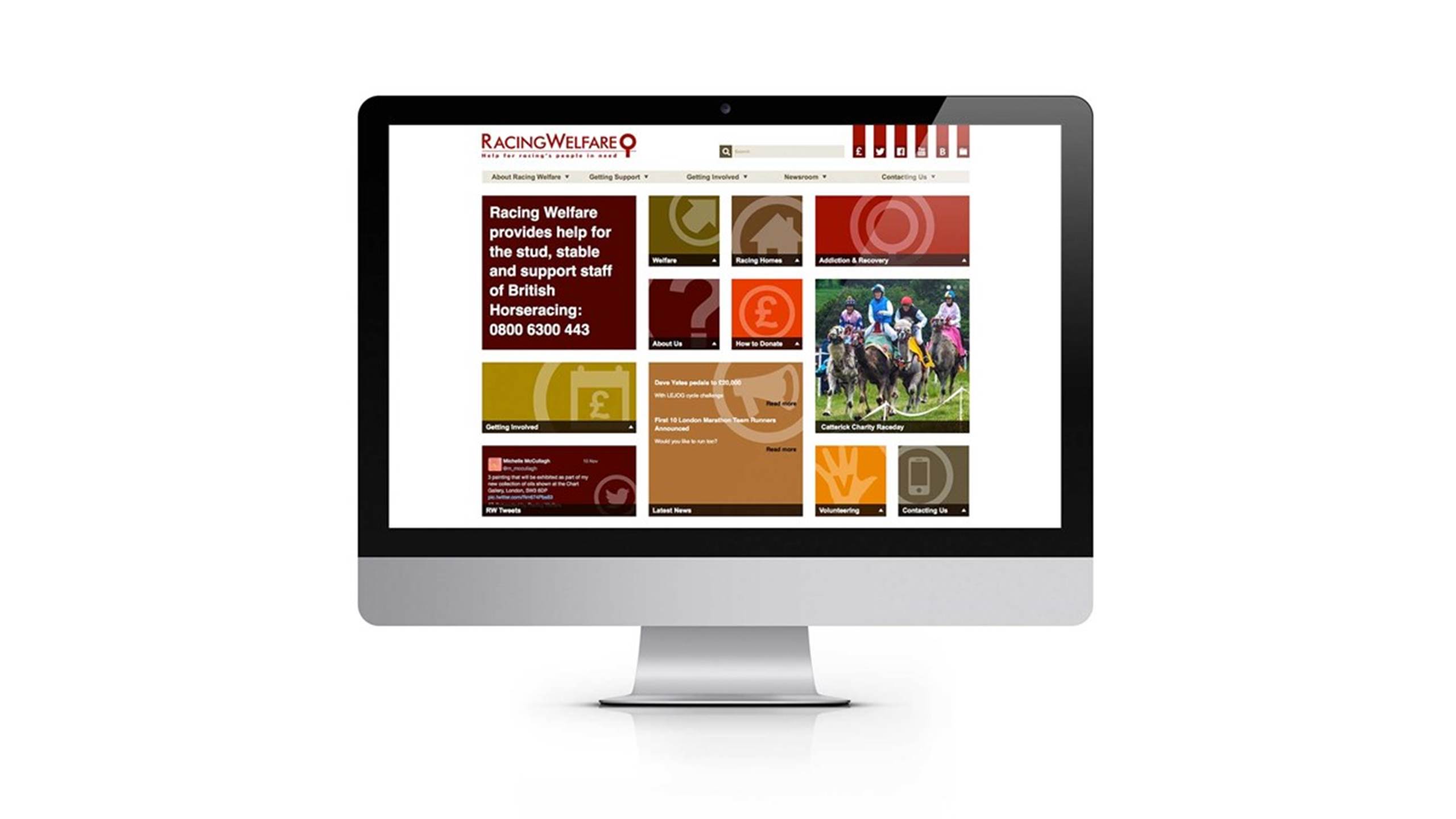 Racing Welfare Web page example