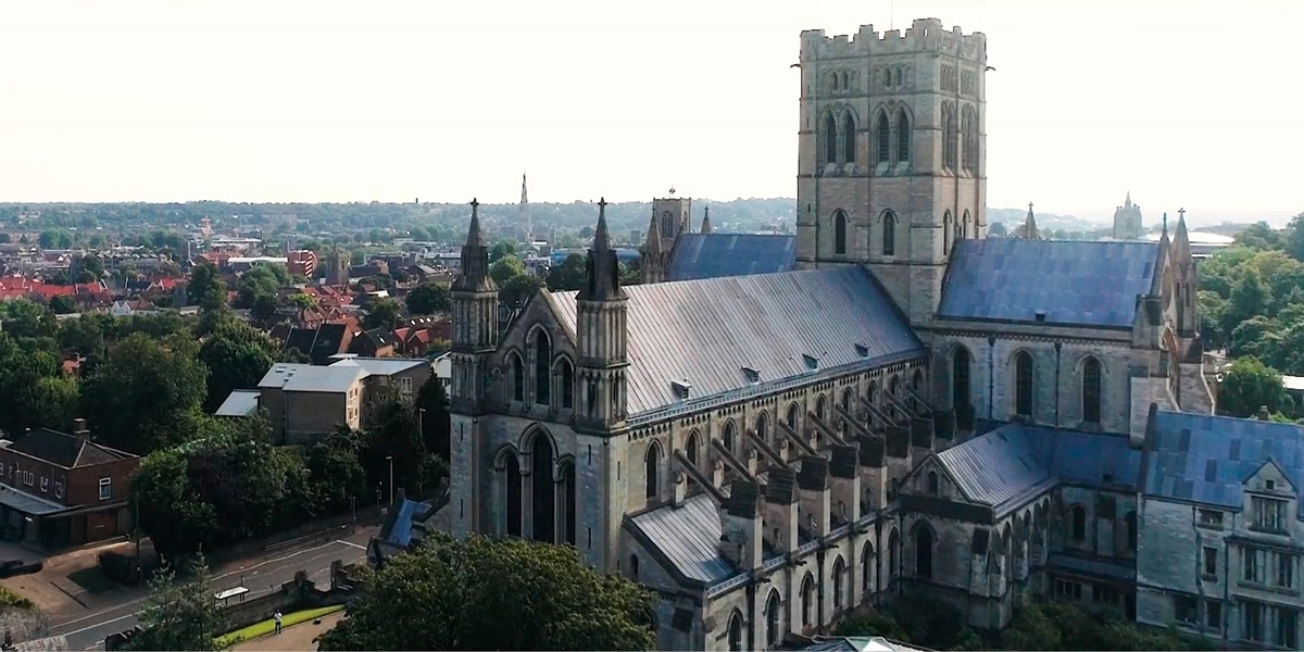 View of St John the Baptist Cathedral from outside