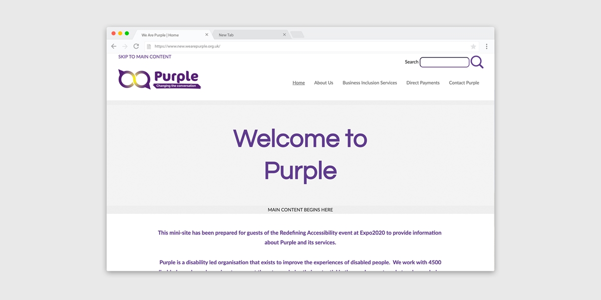 We Are Purple Case Study - Home Page 