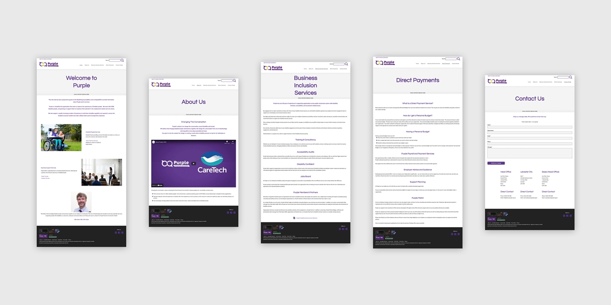 We Are Purple Case Study - Web Page Spread