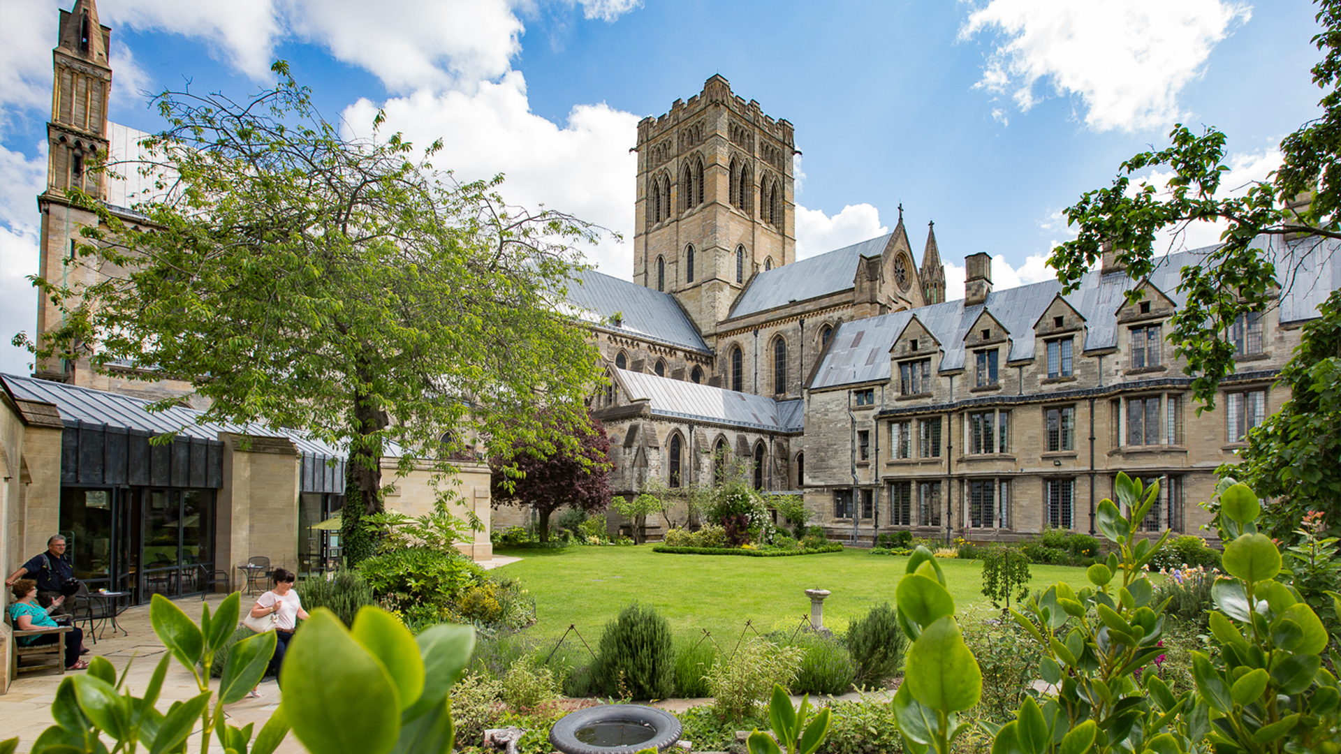  The Cathedral of St John the Baptist Exterior View with Vibrant Green Space