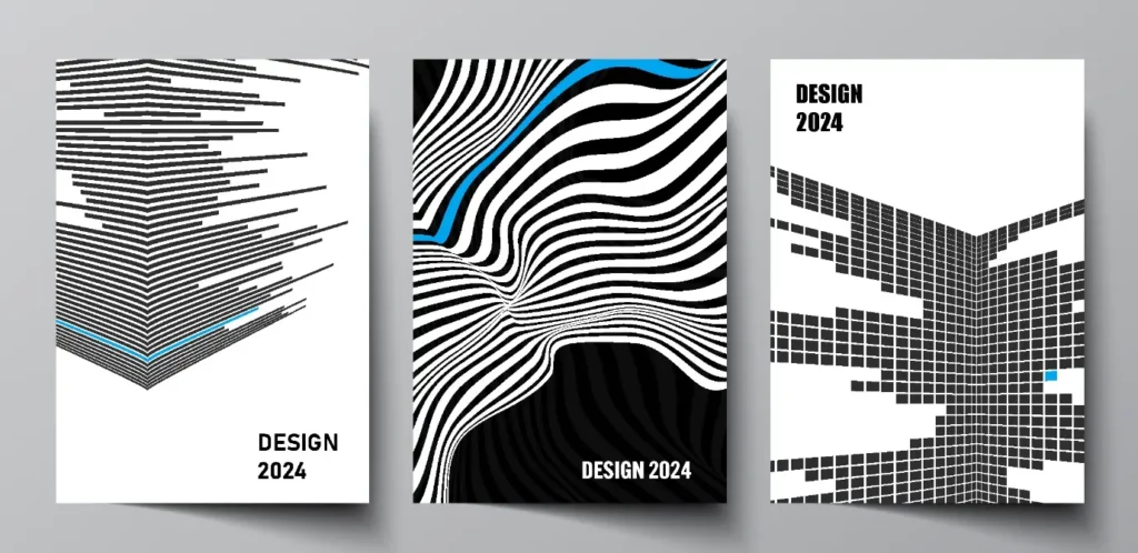 Black and white geometric simple designs