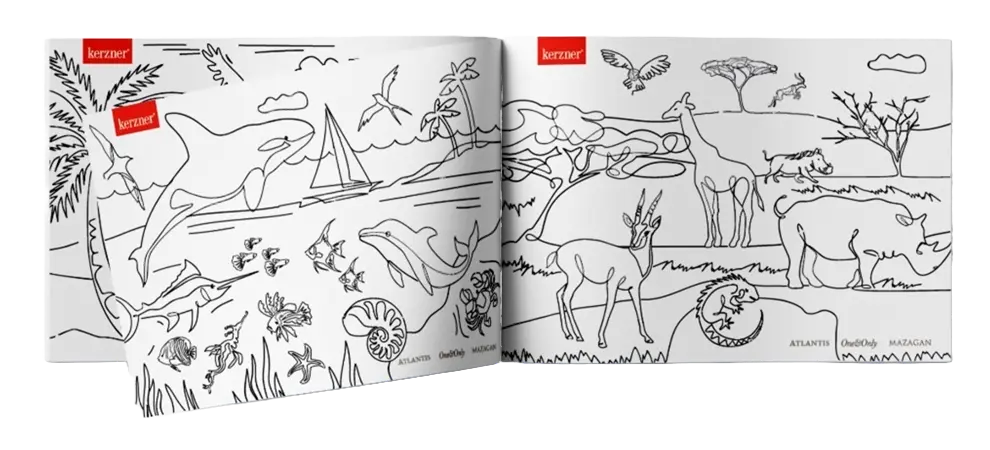 Kerzner family day colouring book inner