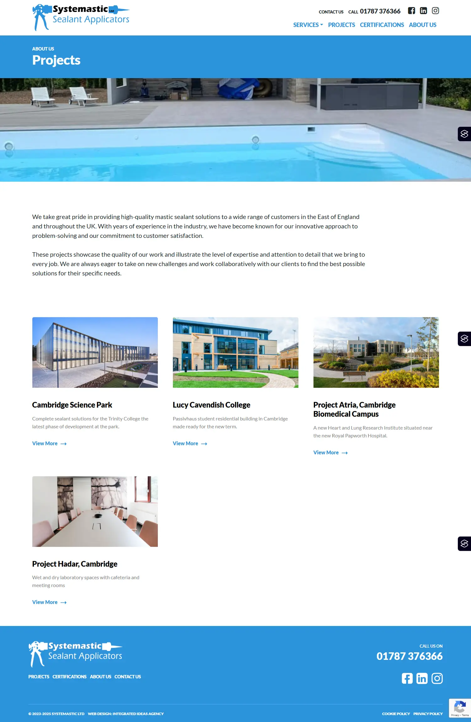 Systemastic website projects page
