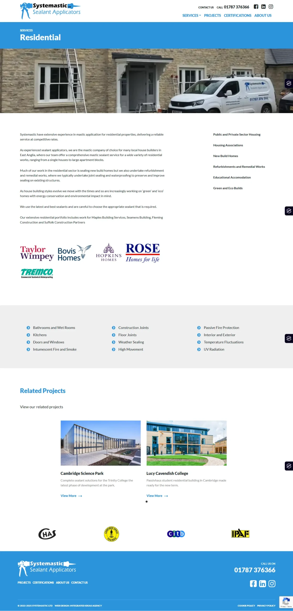 Systemastic website residential page