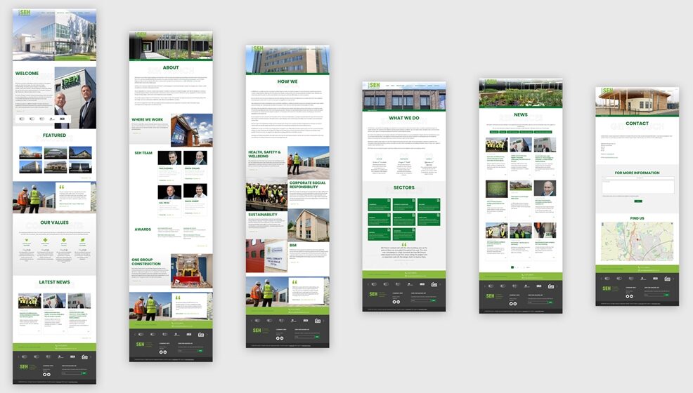 SEH French website pages layout